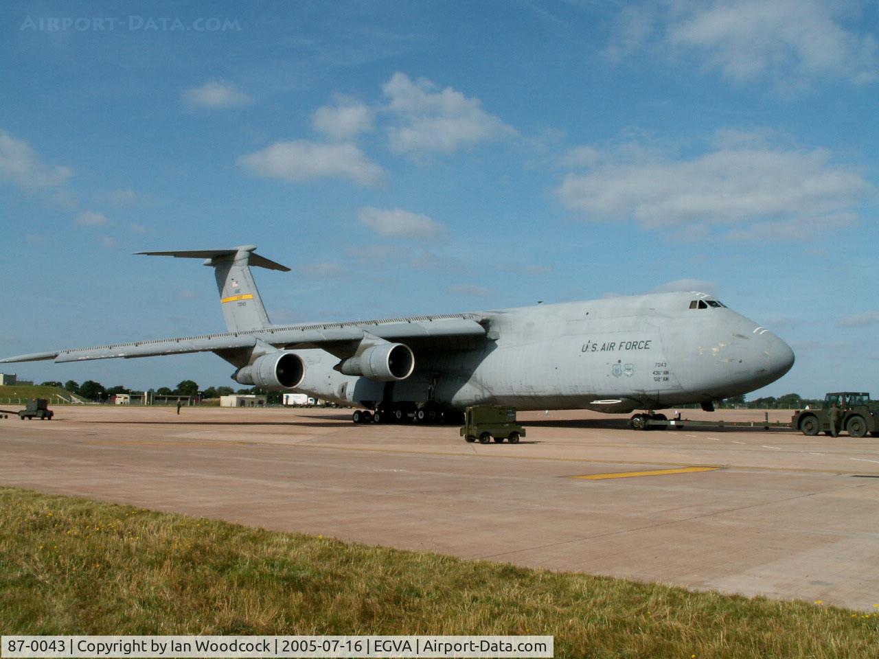 87-0043, 1987 Lockheed C-5B Galaxy C/N 500-0129, Lockheed C-5B/436 AW/Fairford 2005
