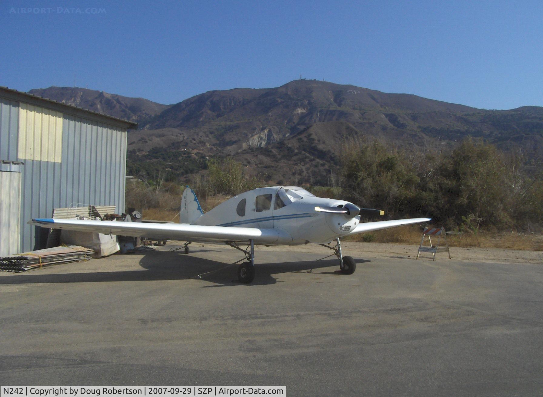 N242, 1947 Bellanca 14-13-2 Cruisair Senior C/N 1425, 1947 Bellanca 14-13-2 CRUISAIR SENIOR, Franklin 6A4-150-B3 150 Hp