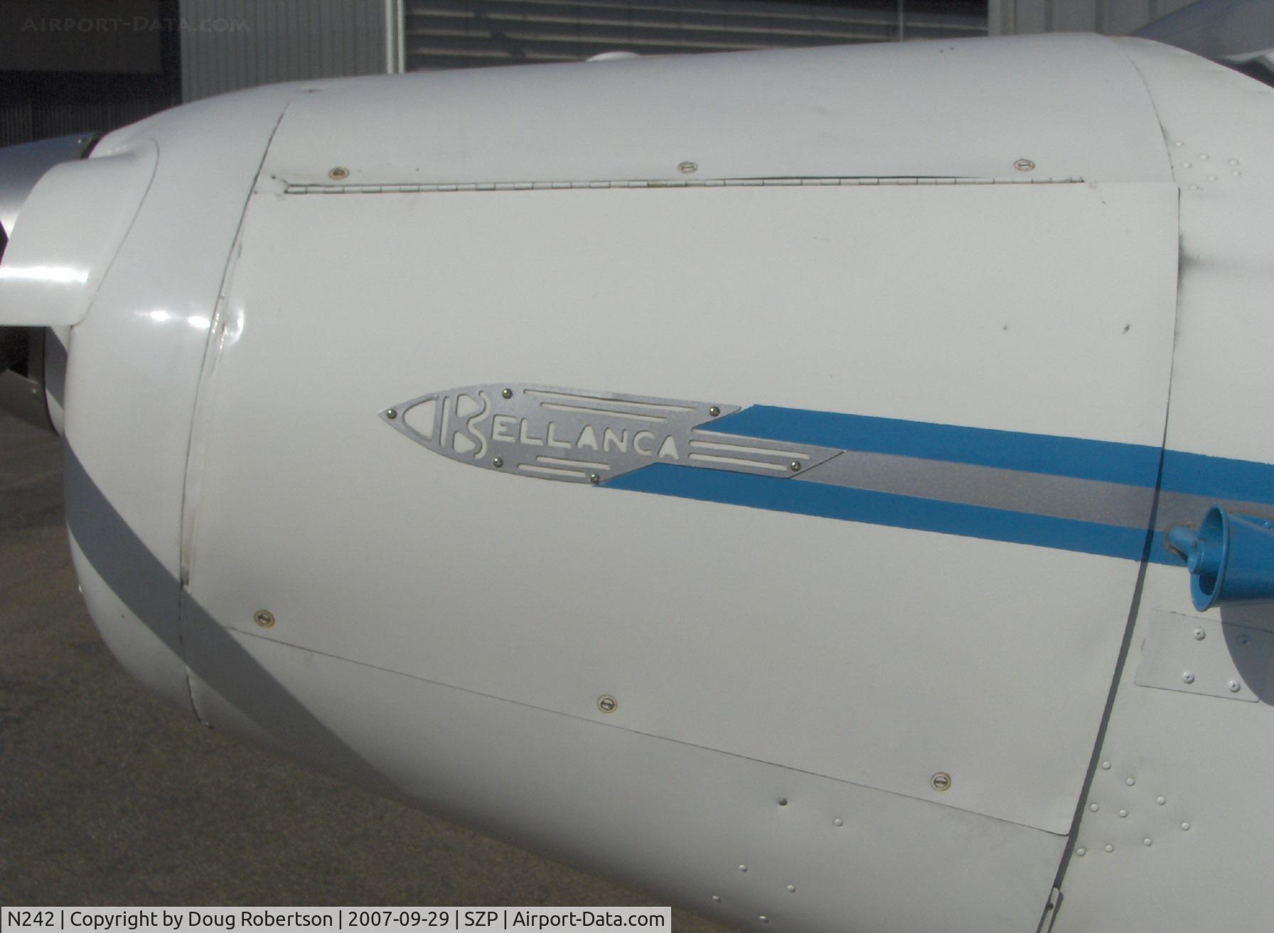 N242, 1947 Bellanca 14-13-2 Cruisair Senior C/N 1425, 1947 Bellanca 14-13-2 CRUISAIR SENIOR, Franklin 6A4-150-B3 150 Hp, cowl
