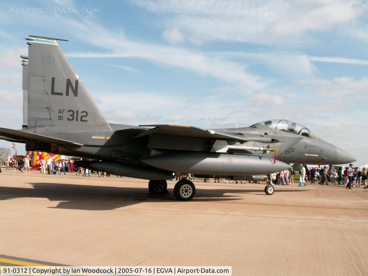 91-0312, 1991 McDonnell Douglas F-15E Strike Eagle C/N 1219/E177, McDonnell-Douglas F-15E/492 FS-48 FW/Fairford 2005