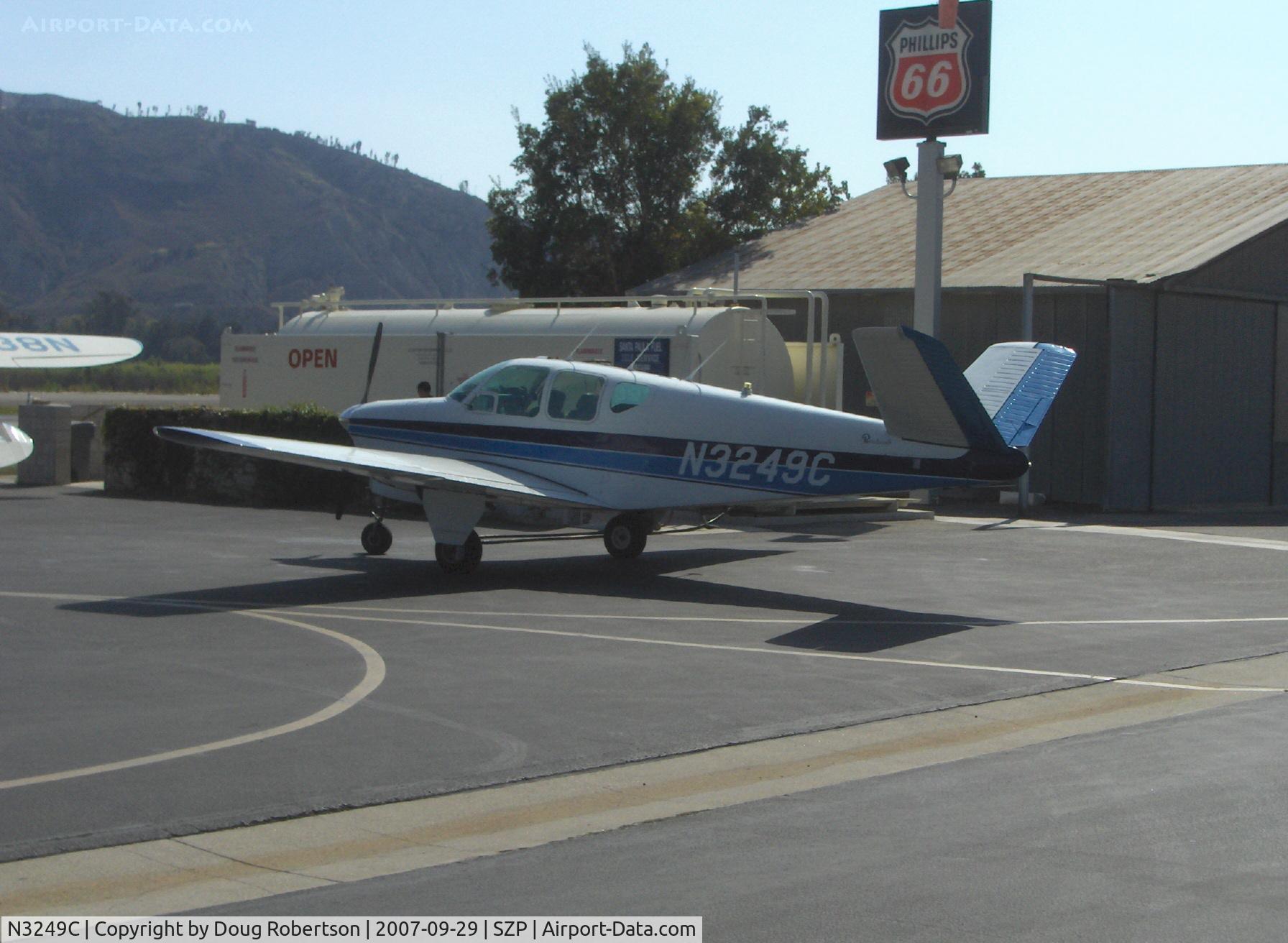 N3249C, 1954 Beech E35 C/N D-3914, 1954 Beech E35 BONANZA, Continental E-225-8 225 Hp, refueling
