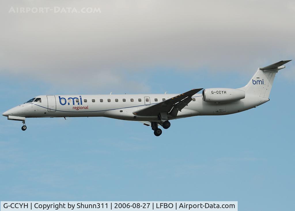 G-CCYH, 1998 Embraer EMB-145EP (ERJ-145EP) C/N 145070, Landing rwy 32L