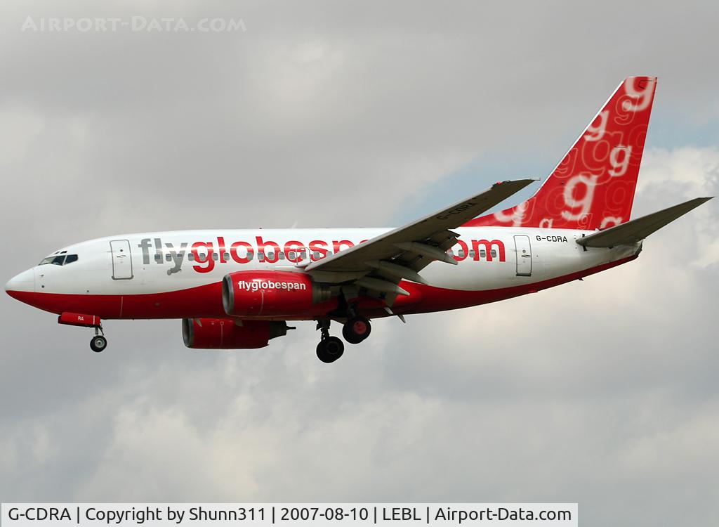 G-CDRA, 1999 Boeing 737-683 C/N 28304, Landing rwy 25R