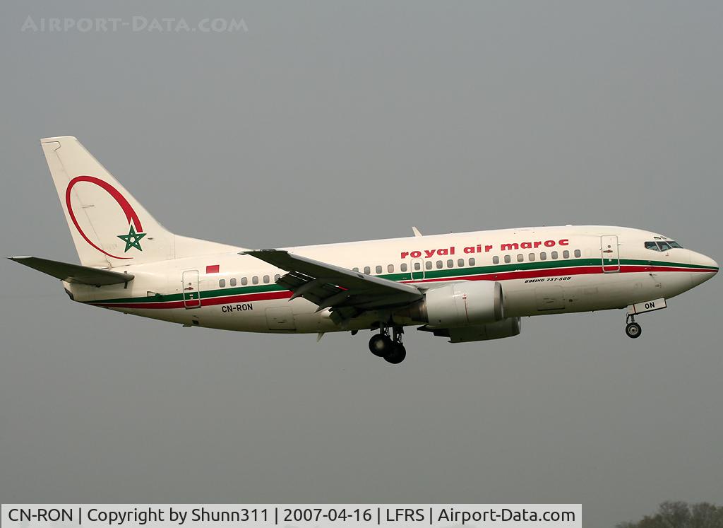 CN-RON, 1990 Boeing 737-505 C/N 24652, Landing rwy 03