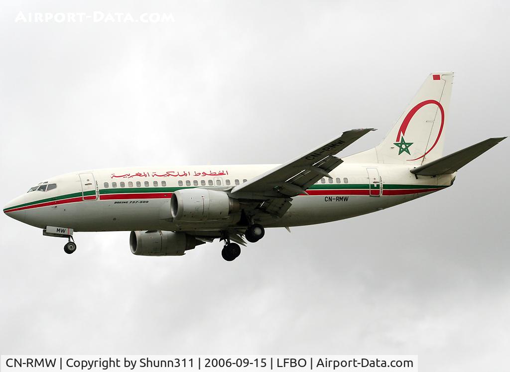 CN-RMW, 1991 Boeing 737-5B7 C/N 25364, Landing rwy 32L