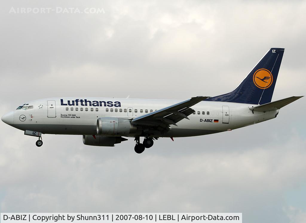D-ABIZ, 1991 Boeing 737-530 C/N 25244, Landing rwy 25R