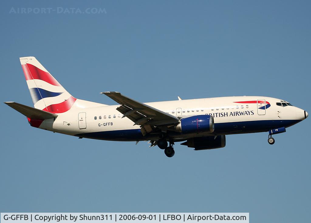 G-GFFB, 1992 Boeing 737-505 C/N 25789, Landing rwy 14R