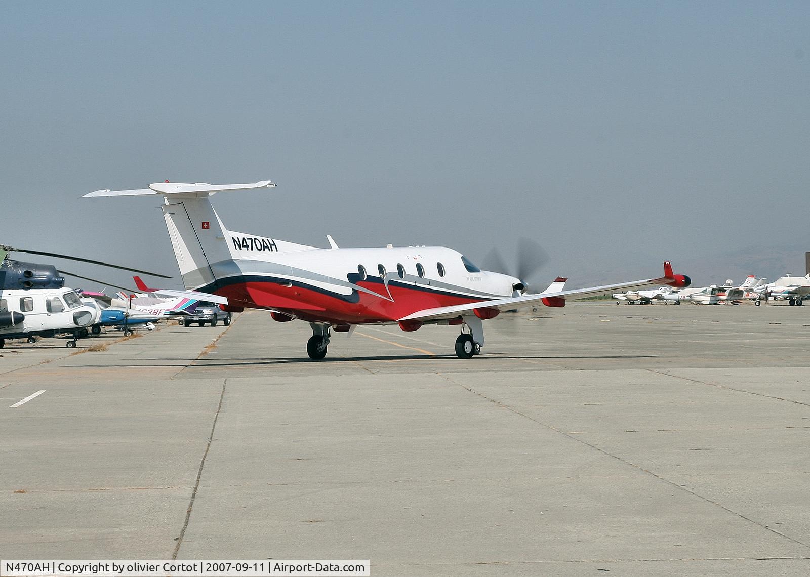 N470AH, 2002 Pilatus PC-12/45 C/N 470, Just after landing