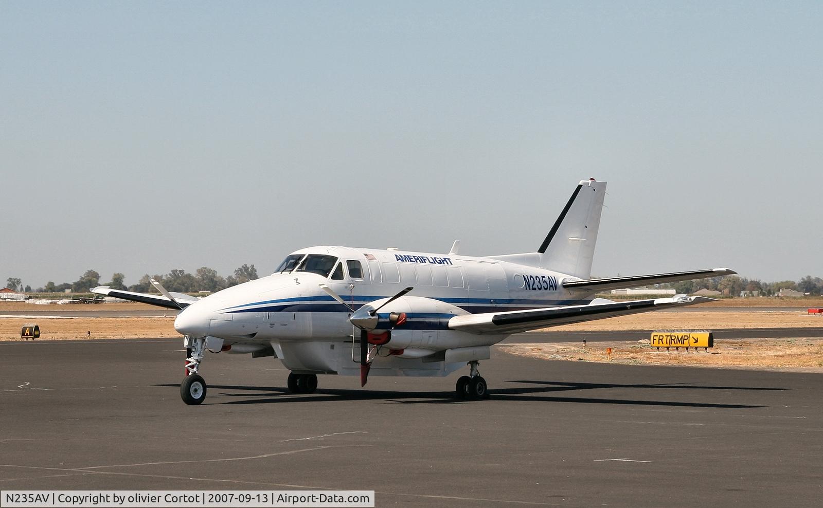 N235AV, 1987 Beech C99 Airliner C/N U-235, Merced airport in the morning
