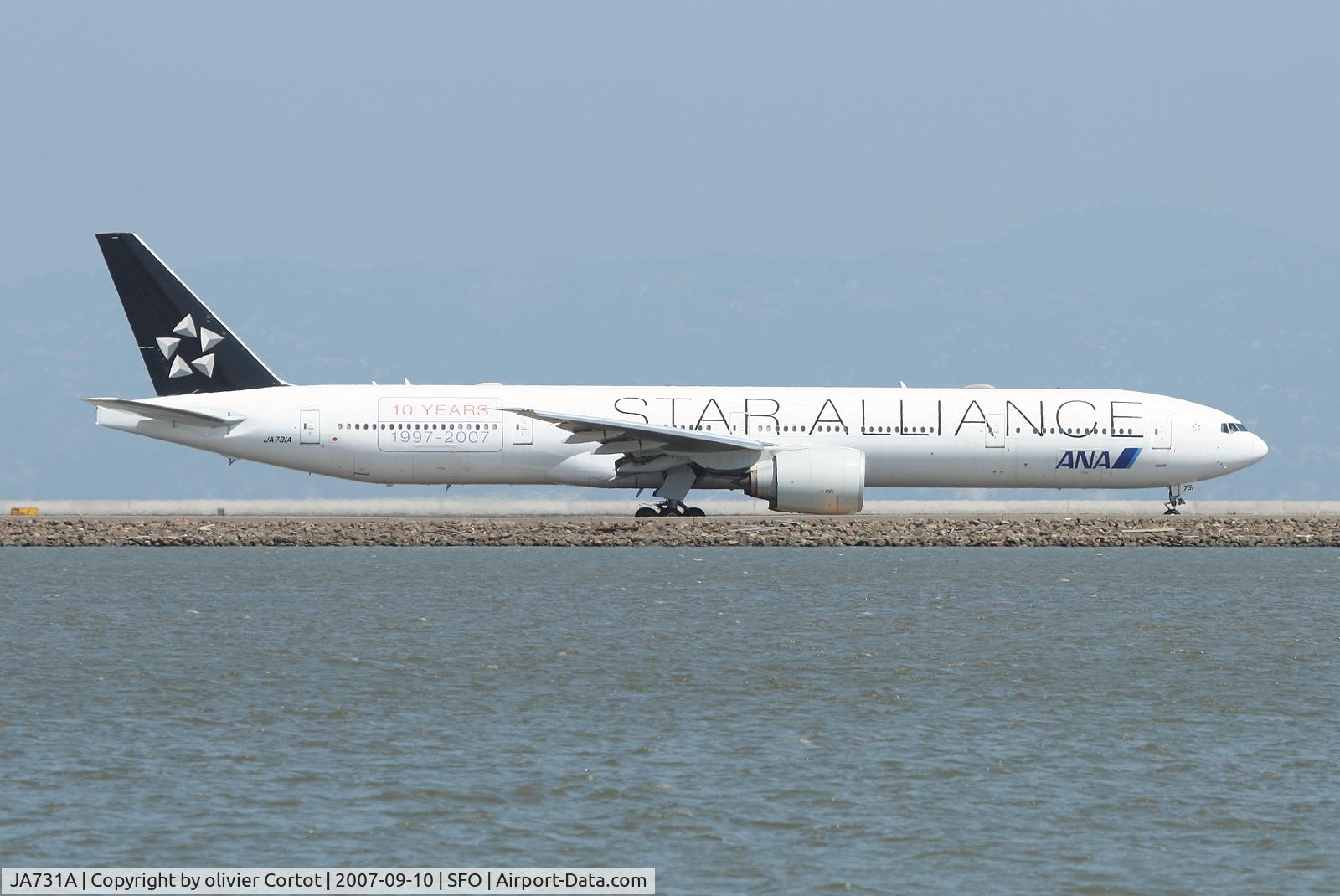 JA731A, 2004 Boeing 777-381/ER C/N 28281, San fransisco, 11am