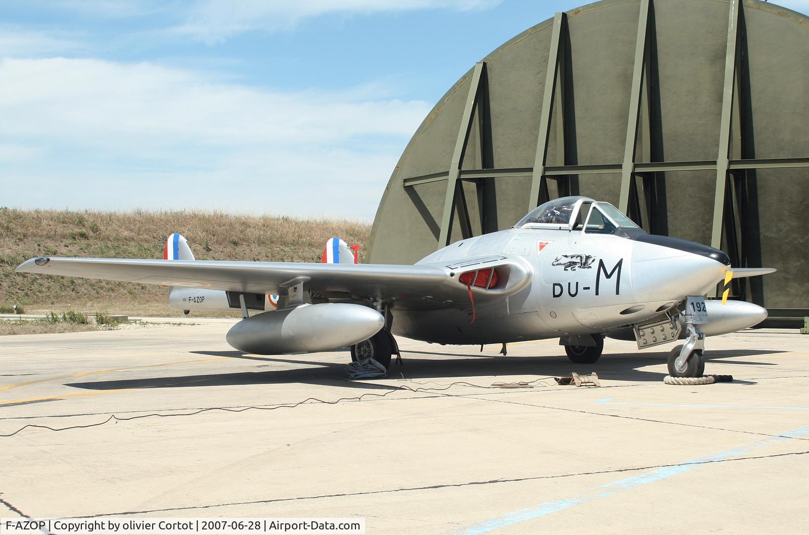 F-AZOP, De Havilland (FFA) Vampire FB.6 (DH-100) C/N 701, Orange French AFB