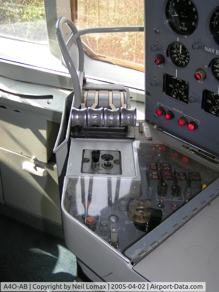 A4O-AB, 1963 Vickers VC10 Srs 1103 C/N 820, Unique to civil aircraft,the flight engineers throttles.