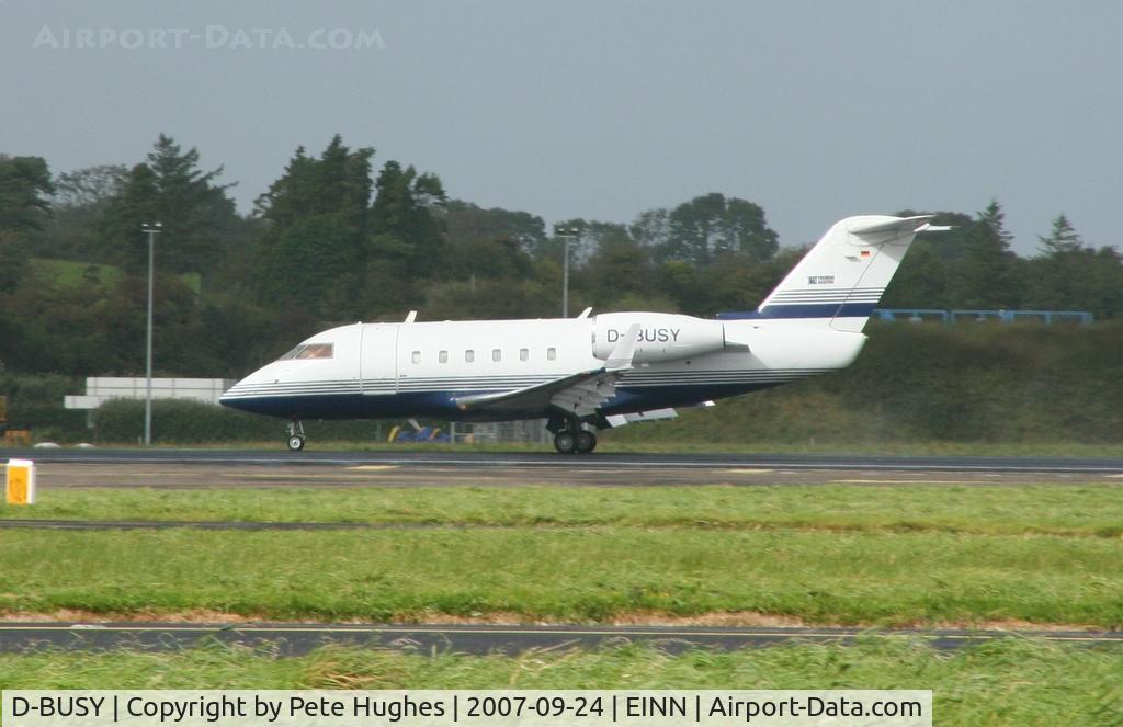 D-BUSY, 1982 Canadair Challenger 600S (CL-600-1A11) C/N 1070, Challenger landing at Shannon