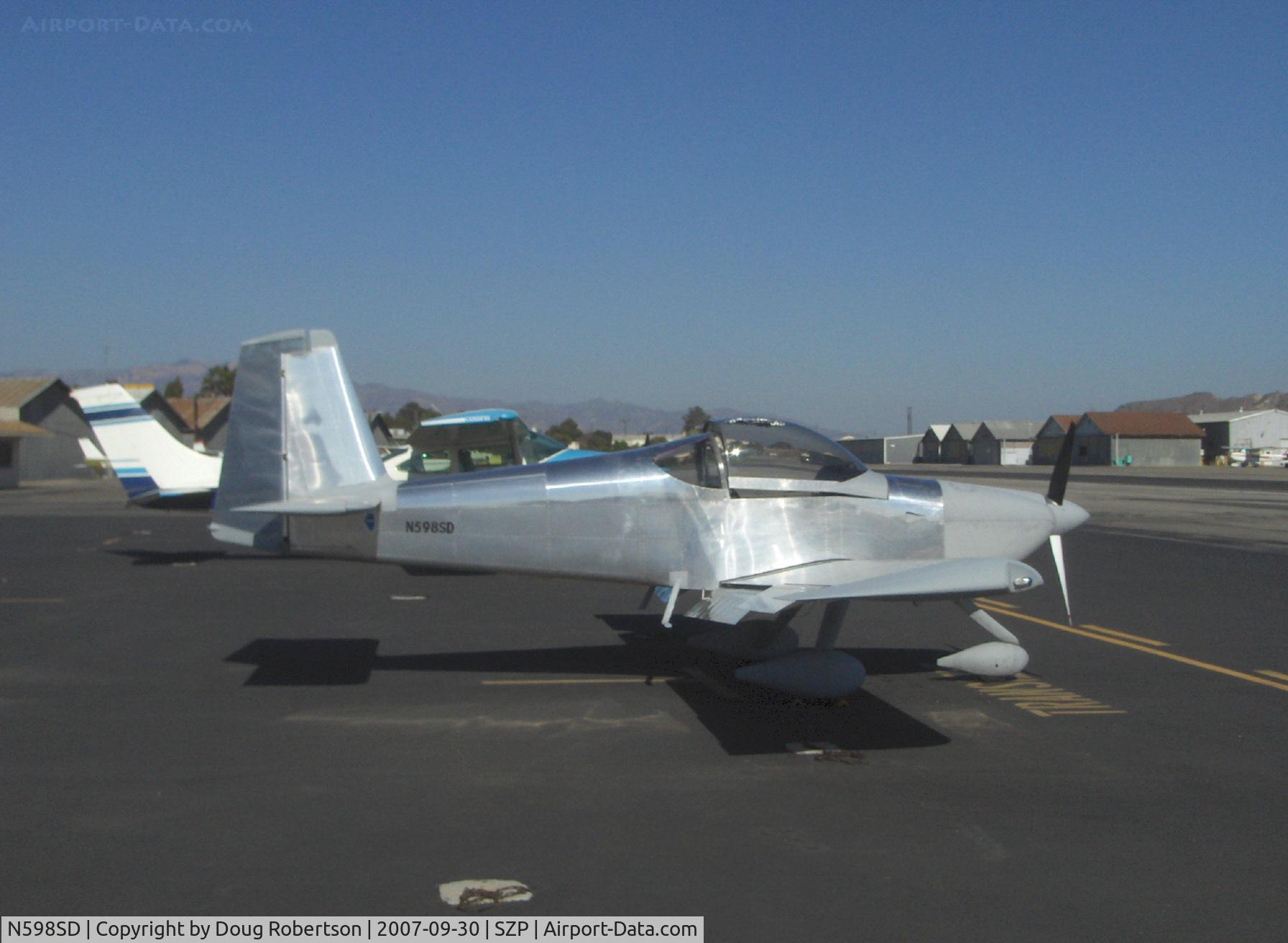 N598SD, 2006 Vans RV-9A C/N 90598, 2006 Dellangelo VAN's RV-9A, Lycoming O-320 150 Hp