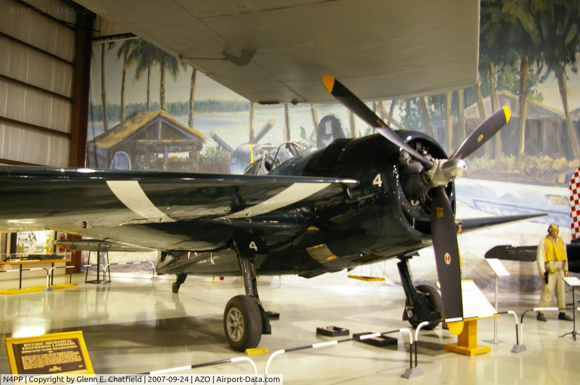N4PP, 1945 Grumman F6F-5 Hellcat C/N A-10828 (USN79683), At the Kalamazoo Air Zoo