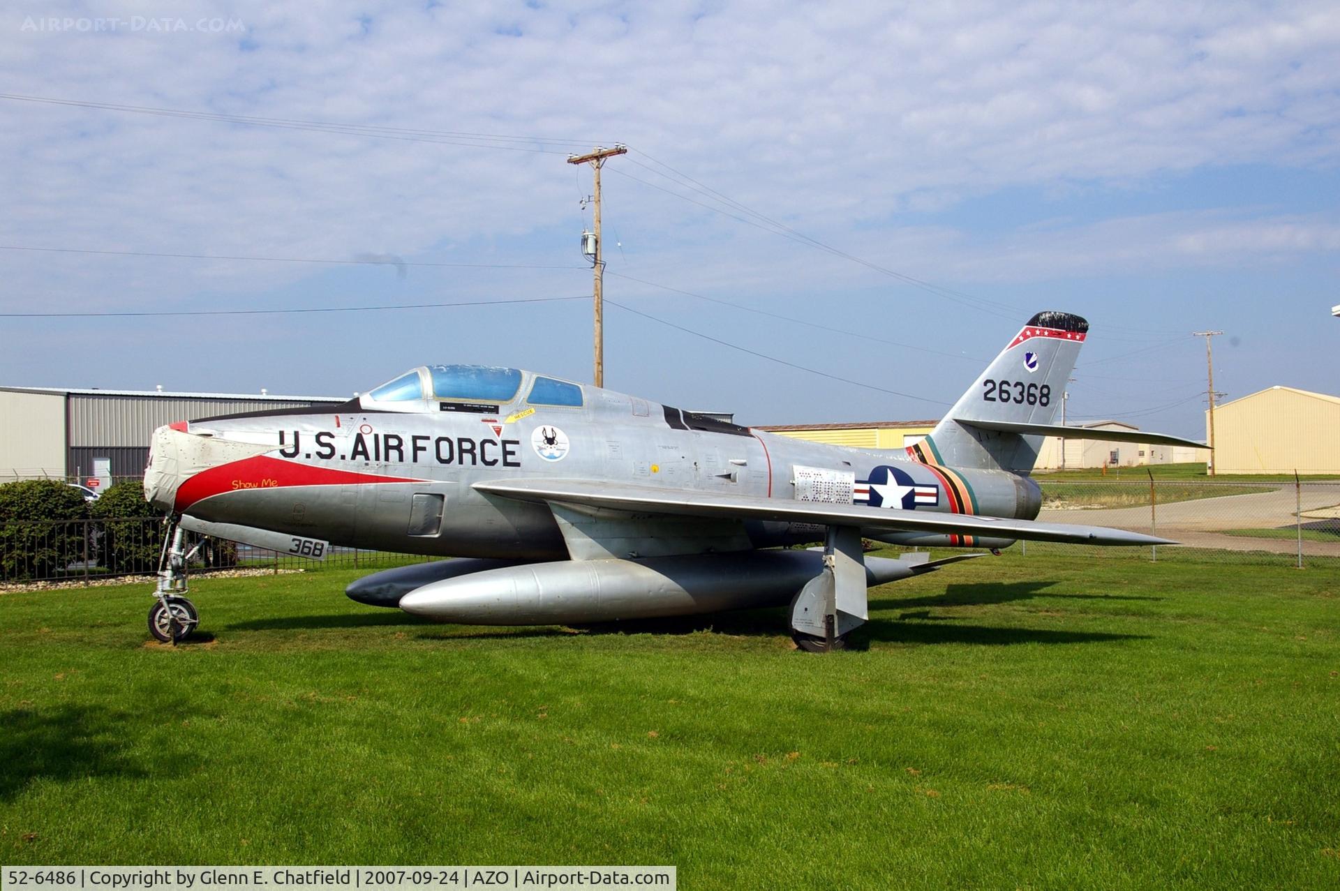 52-6486, 1952 Republic F-84F-35-RE Thunderstreak C/N Not found 52-6486, At the Kalamazoo Air Zoo