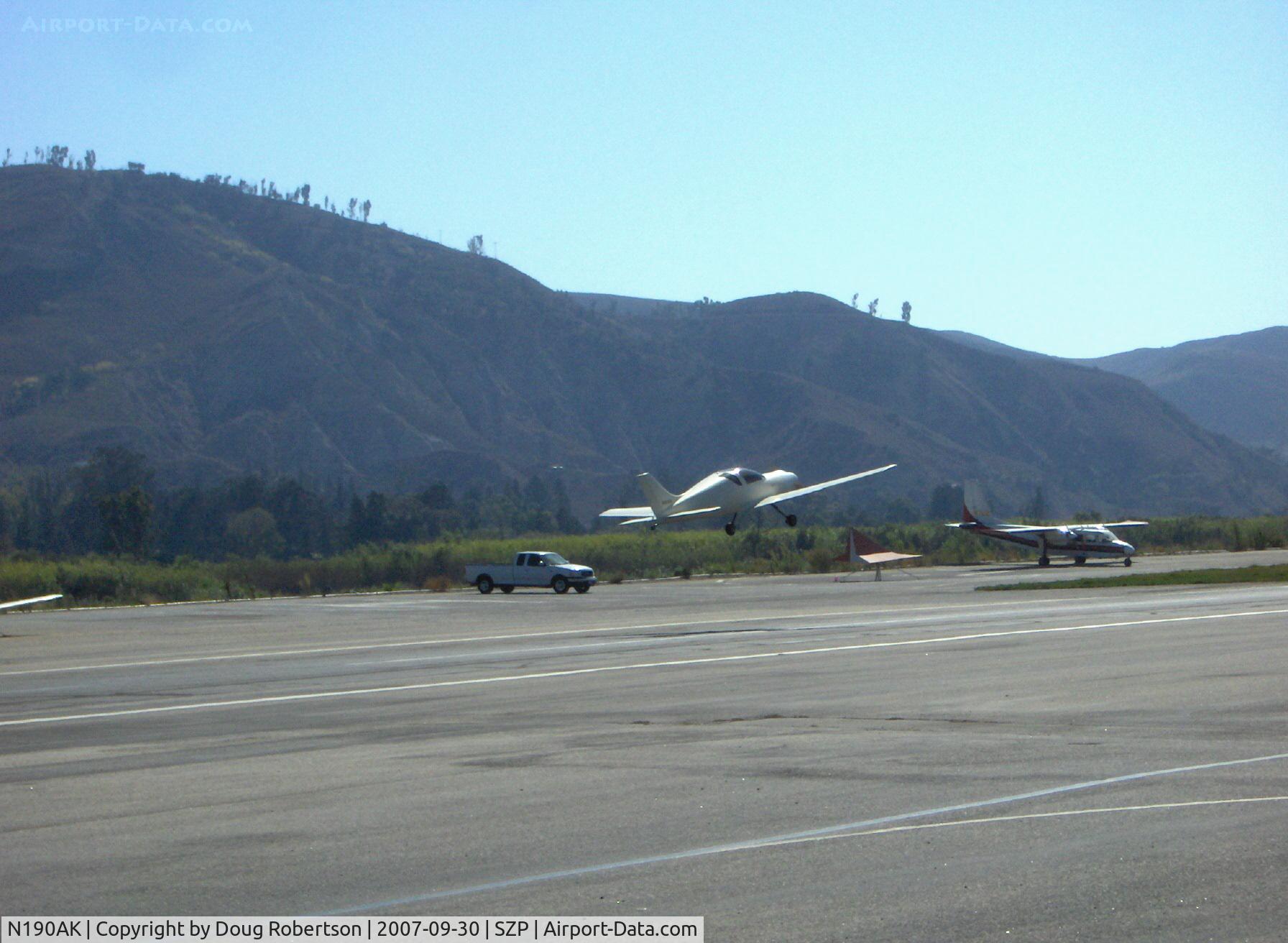 N190AK, 2004 Aero Designs Pulsar C/N KP-1, 2004 Kozloff PULSAR, Rotax 912, takeoff climb Rwy 22
