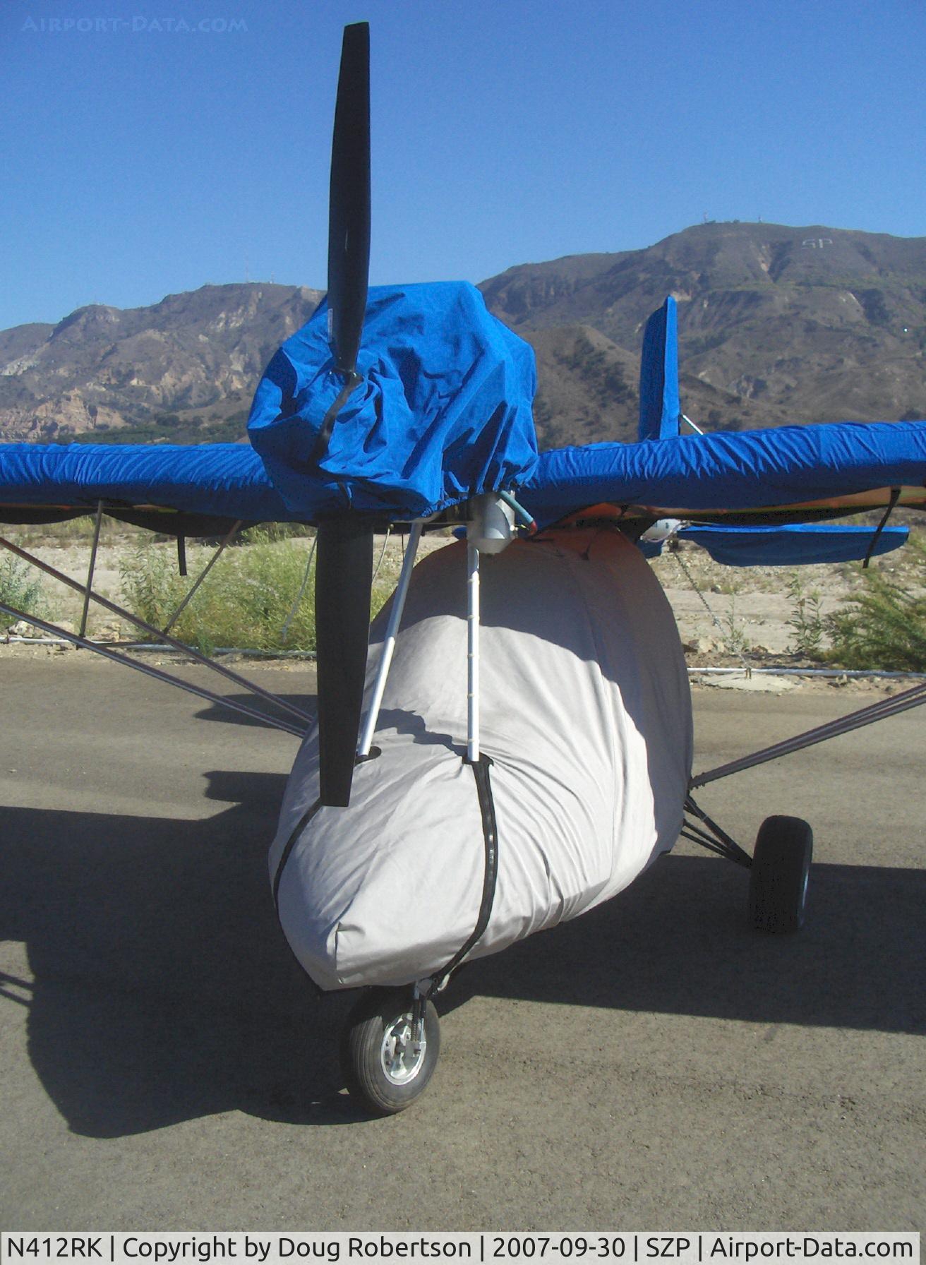 N412RK, 2001 Flightstar IISC C/N 100349, 2006 Flightstar IISC, HKS 700E 2 cylinder 4 stroke 6,200 rpm geared, dual carb 60 Hp, two place