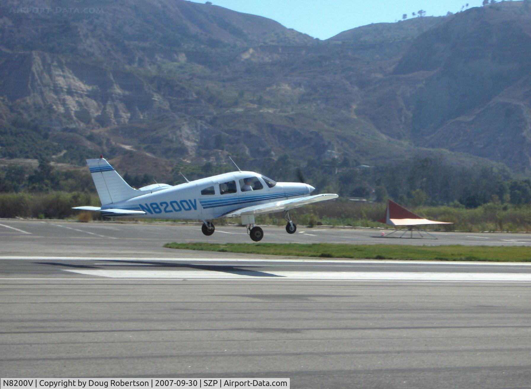 N8200V, 1980 Piper PA-28-161 Warrior II C/N 28-8016319, 1980 Piper PA-28-161 WARRIOR II, Lycoming O-320-D3G 160 Hp, takeoff Rwy 22