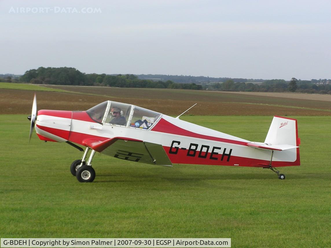 G-BDEH, 1963 Jodel D-120A C/N 239, Jodel taxying out for take-off at Sibson