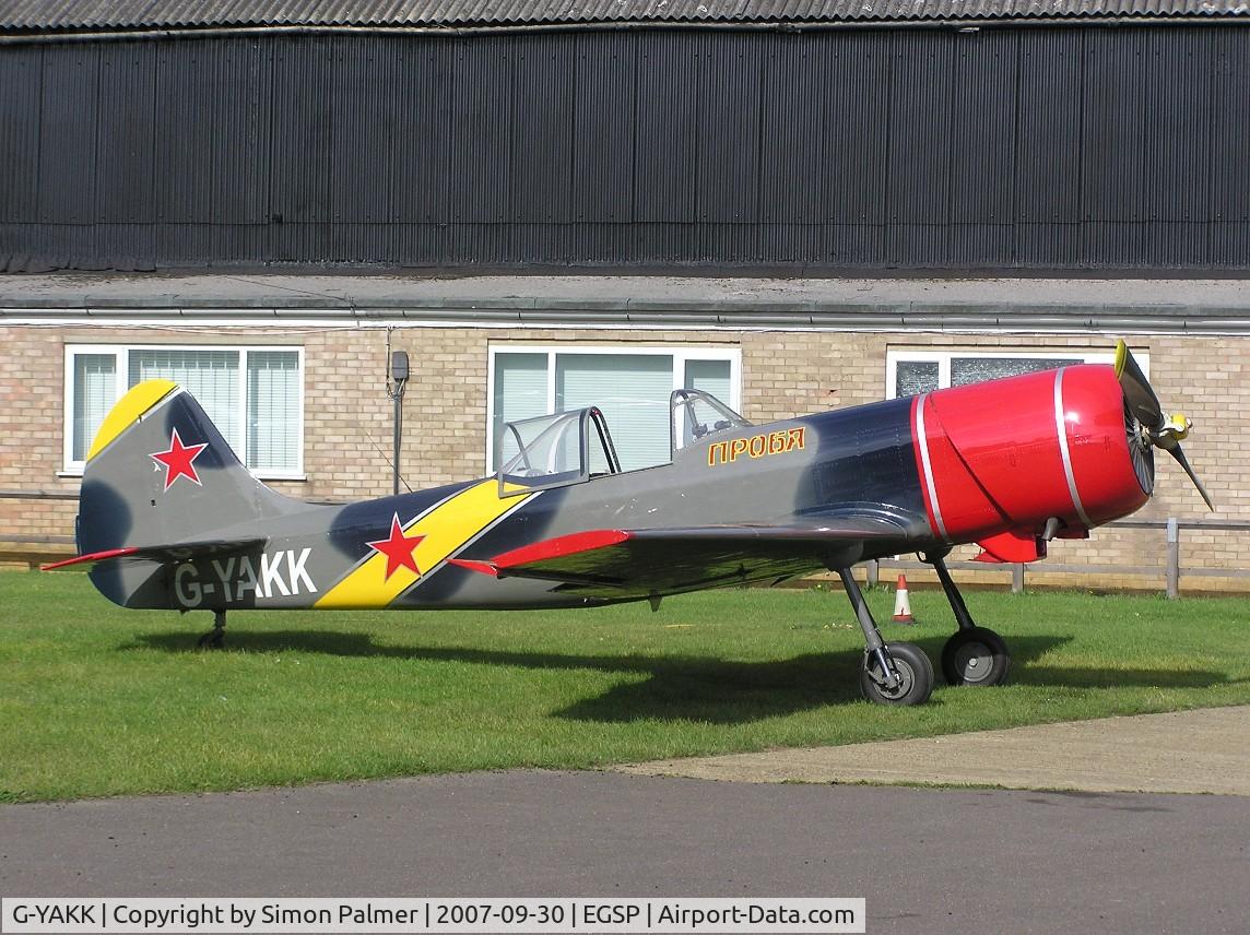 G-YAKK, 1985 Yakovlev Yak-50 C/N 853104, Yak-50 at it's home base of Sibson