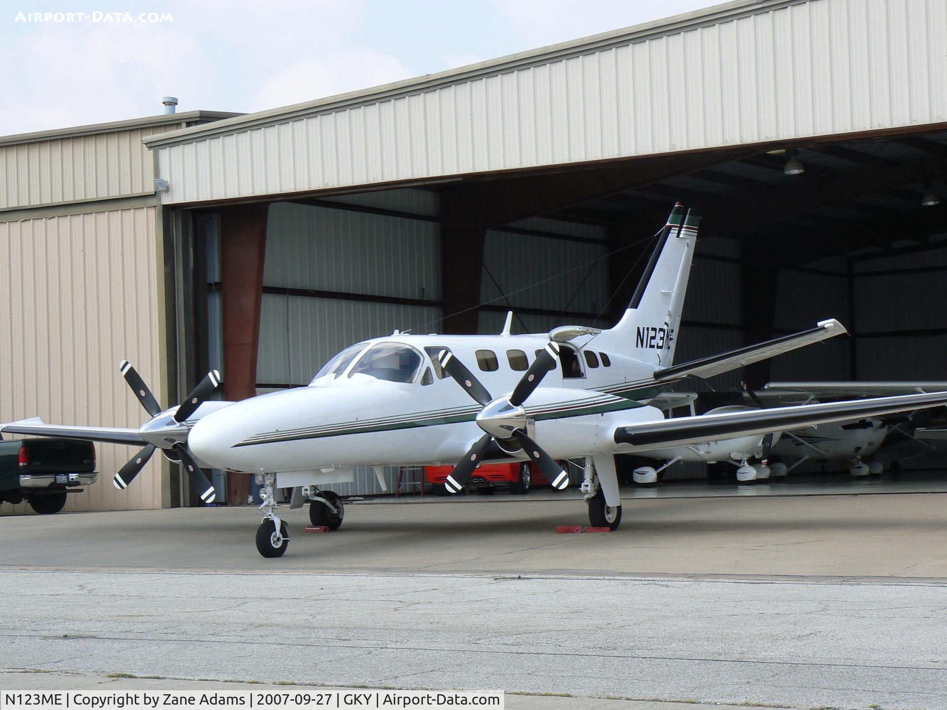 N123ME, 1996 Cessna 441 C/N 4410359, on the ramp at Arlington Muni - Van Bortel