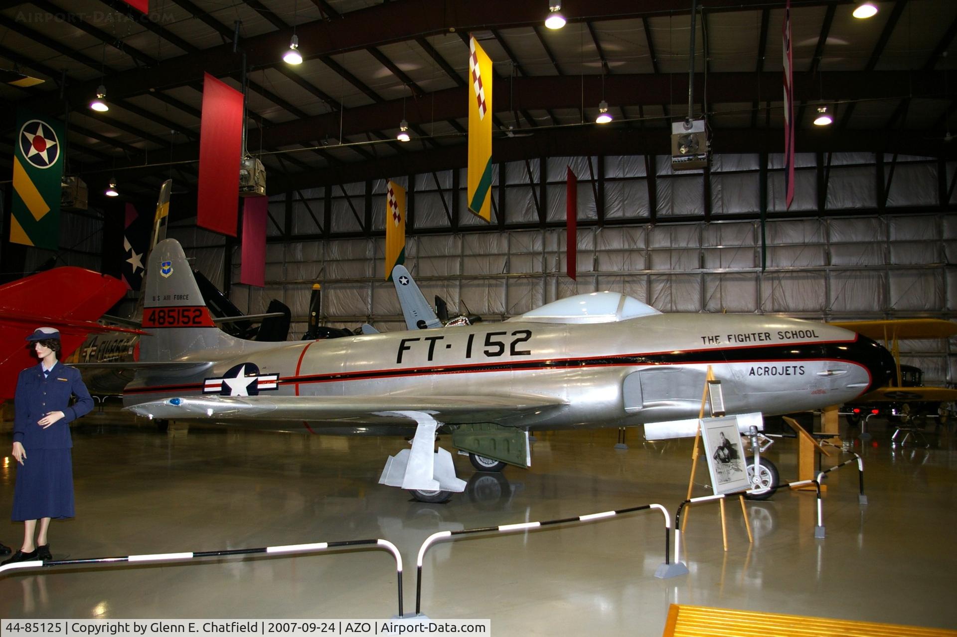 44-85125, 1945 Lockheed P-80A-1-LO Shooting Star C/N 080-1148, P-80A at the Kalamazoo Air Zoo