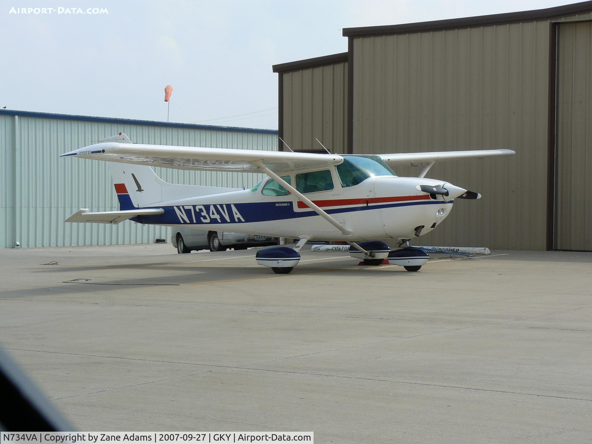 N734VA, 1977 Cessna 172N C/N 17269138, on the ramp at Arlington Muni