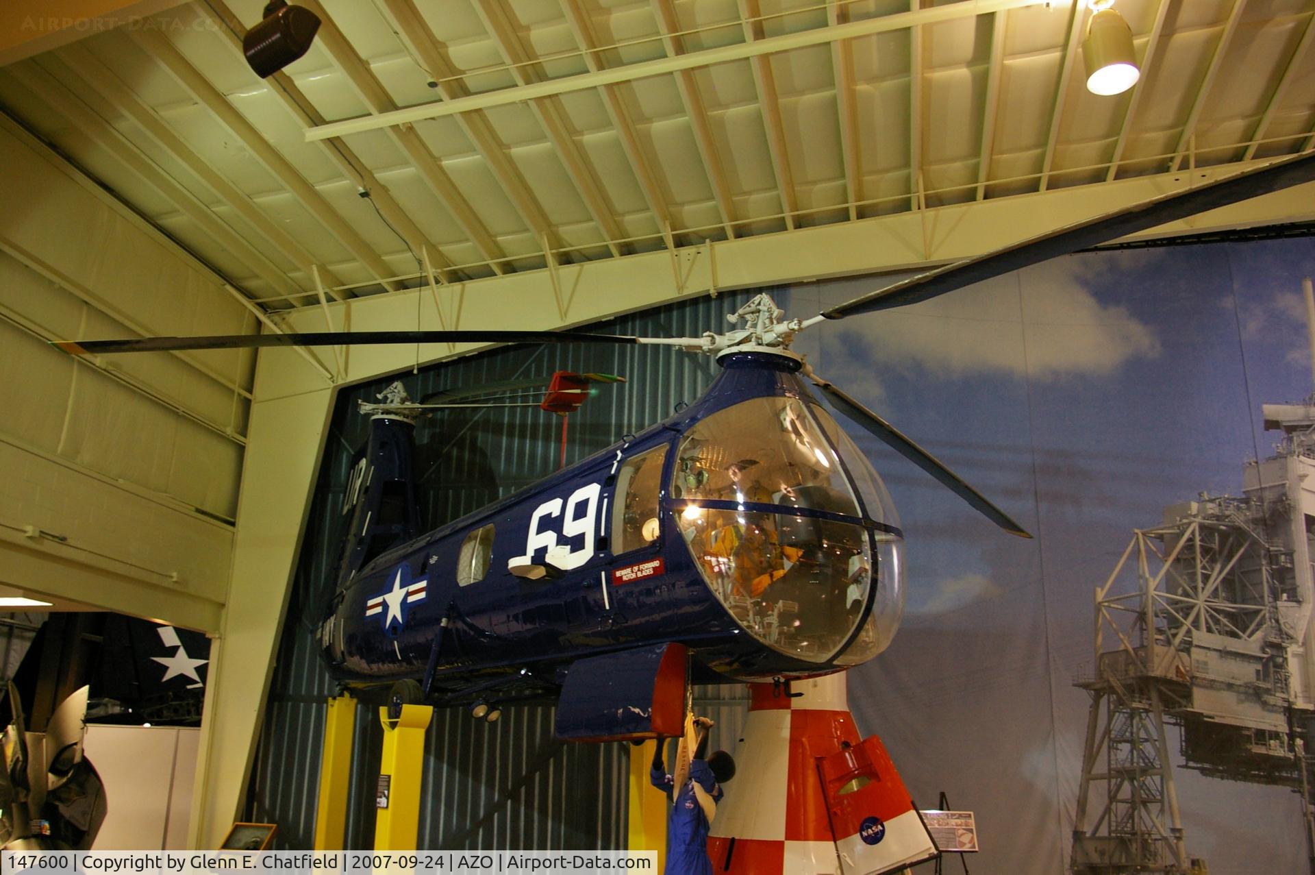 147600, Piasecki HUP-3 Retriever C/N Not found 147600, HUP-3/UH-25C at the Kalamazoo Air Zoo.  Was H-25A 51-16590.  Retrieved John Glenn.