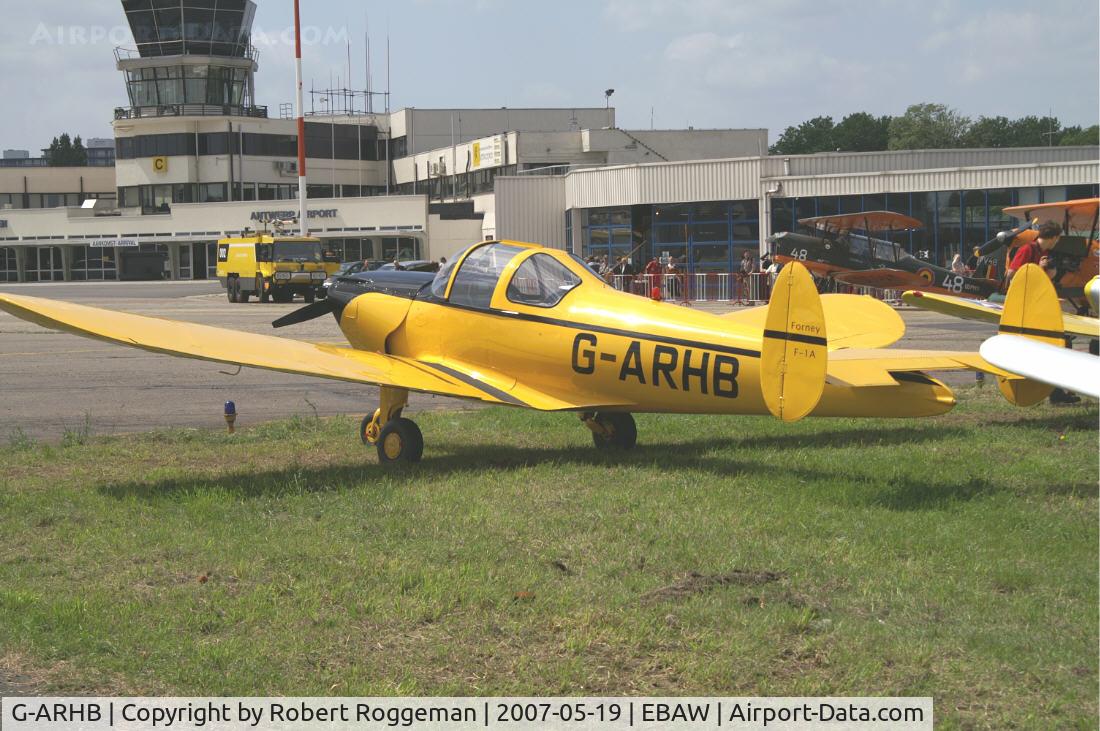 G-ARHB, 1960 Forney F-1A Aircoupe C/N 5733, 17 th Antwerp Stampe Fly in.There was also an Ercoupe fly in.