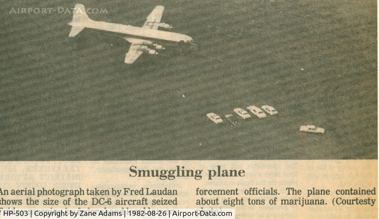 HP-503, 1952 Douglas DC-6B(F) C/N 43524, Newspaper article about DC-6 HP-503