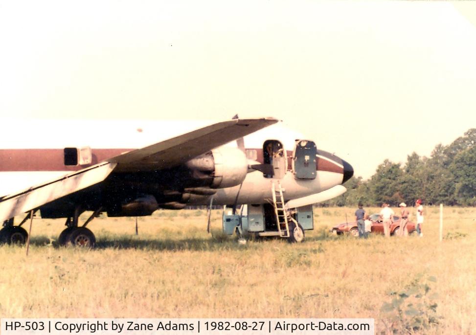HP-503, 1952 Douglas DC-6B(F) C/N 43524, Landed in a field near Corsicana, TX with 8 tons of marijuana on board - pilots never caught, drugs confiscated.