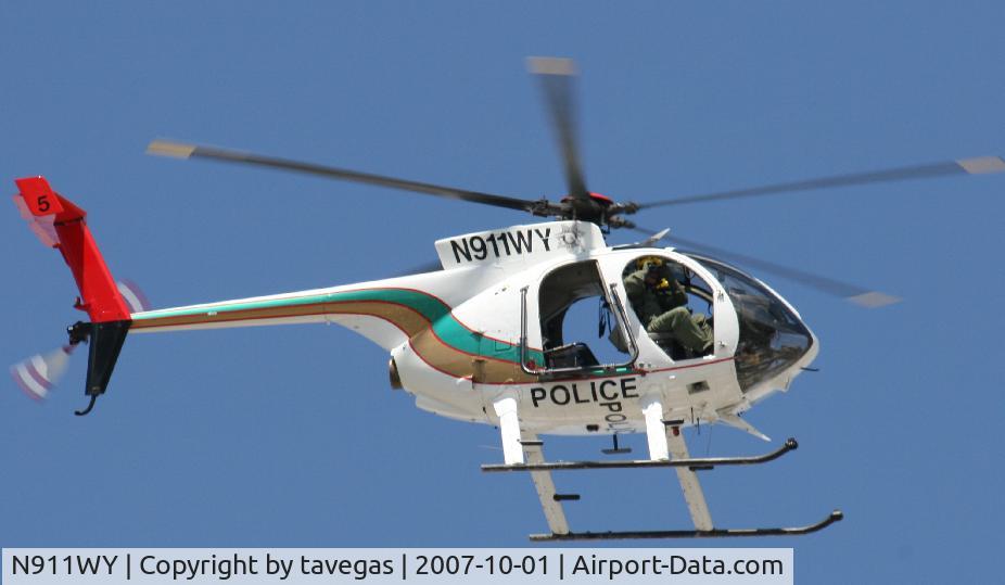 N911WY, 2000 MD Helicopters 369FF C/N 0144FF, over my house looking at me looking at them