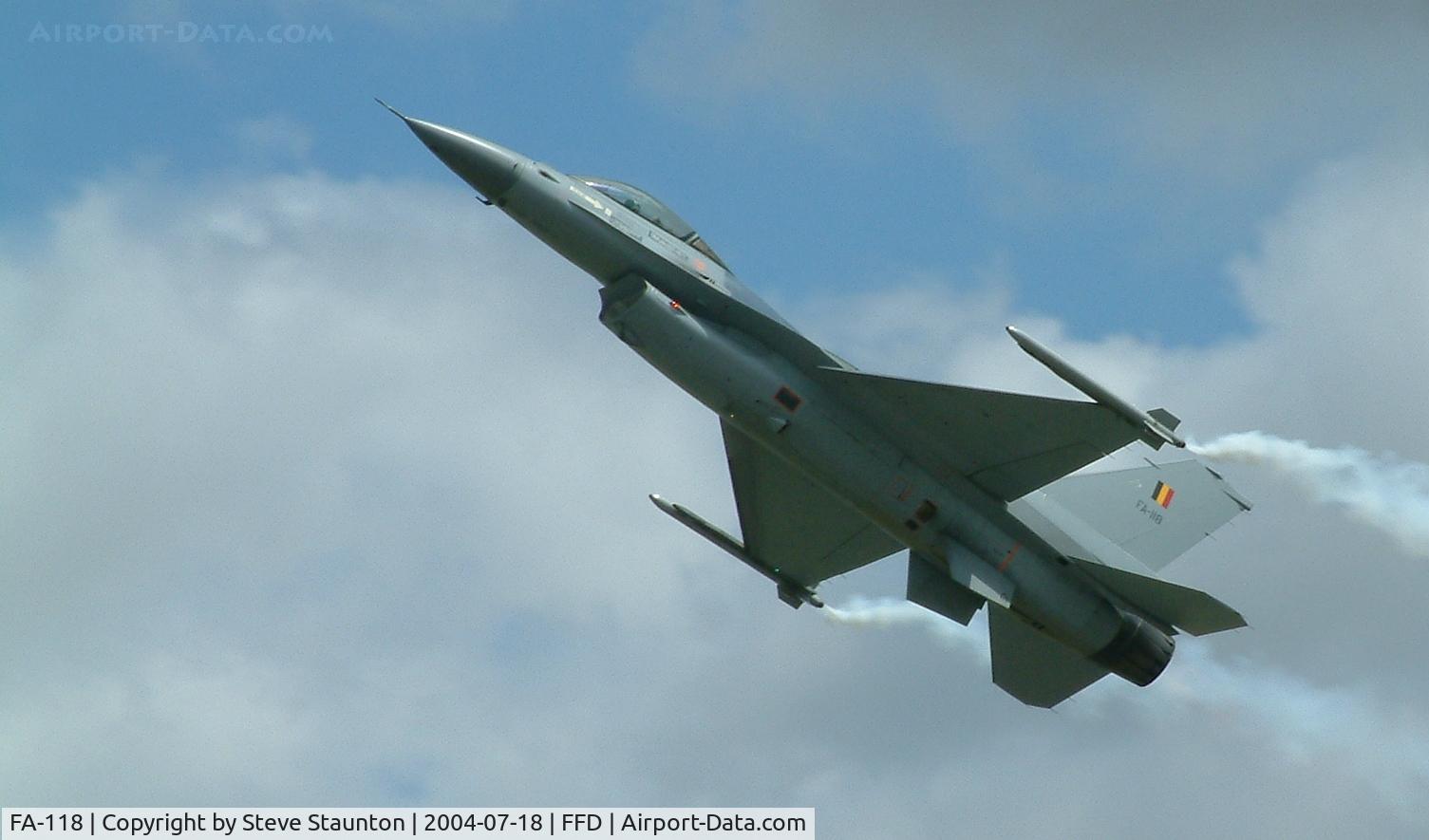 FA-118, SABCA F-16AM Fighting Falcon C/N 6H-118, Royal International Air Tattoo 2004