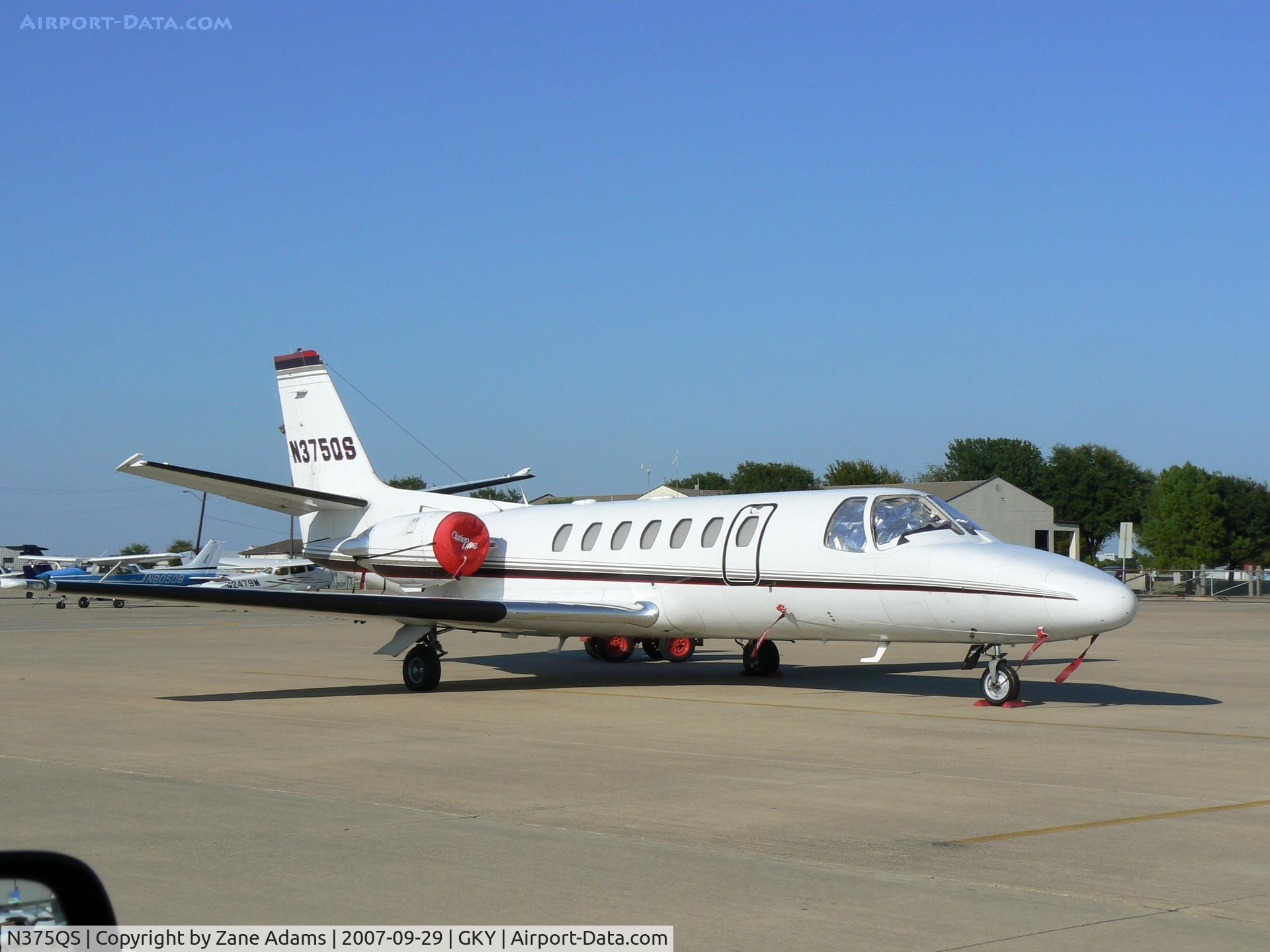 N375QS, 2008 Cessna 680 Citation Sovereign C/N 680-0230, on the ramp at Arlington Muni