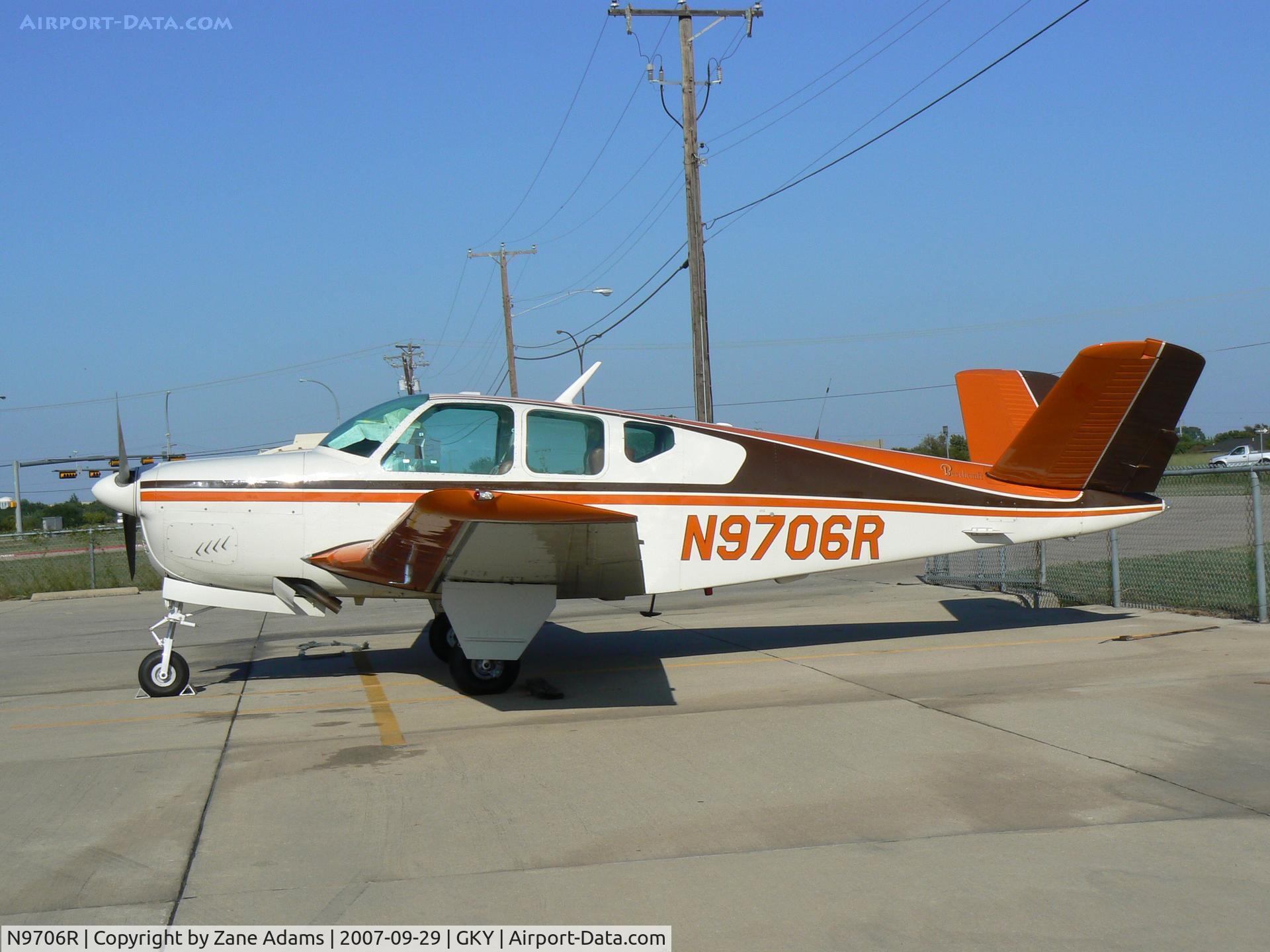N9706R, 1959 Beech M35 Bonanza C/N D-6249, on the ramp at Arlington Muni