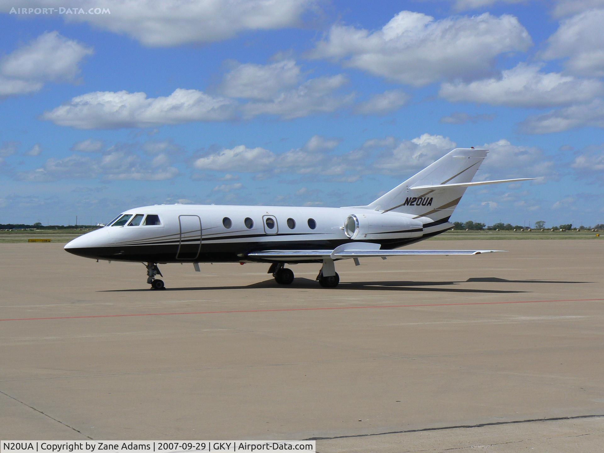 N20UA, 1967 Dassault Falcon (Mystere) 20C-5 C/N 91, on the ramp at Arlington Muni