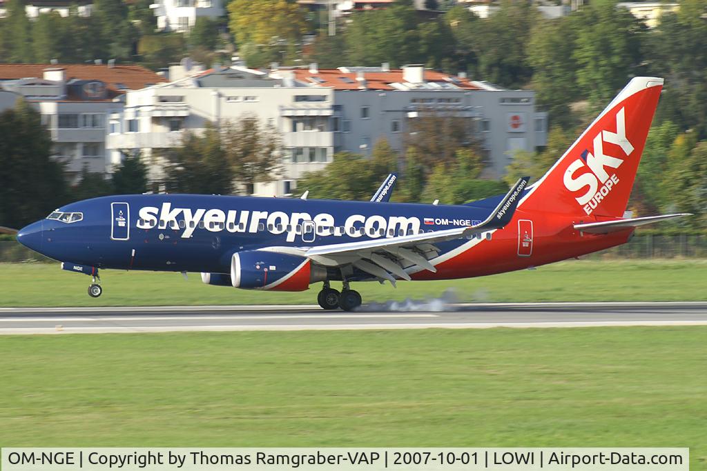 OM-NGE, 2006 Boeing 737-76N C/N 32676, Sky Europe Airlines Boeing 737-700