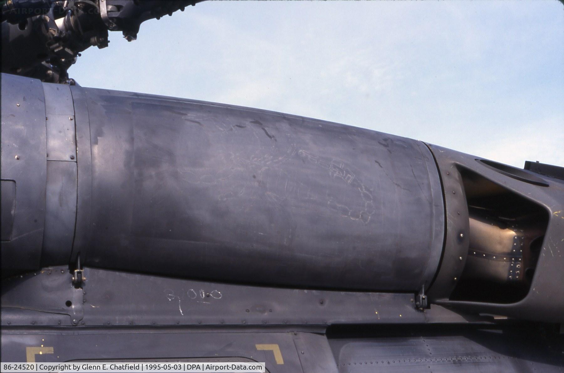 86-24520, 1986 Sikorsky MH-60A Black Hawk C/N 70-1020, Art work on MH-60A engine nacelle.