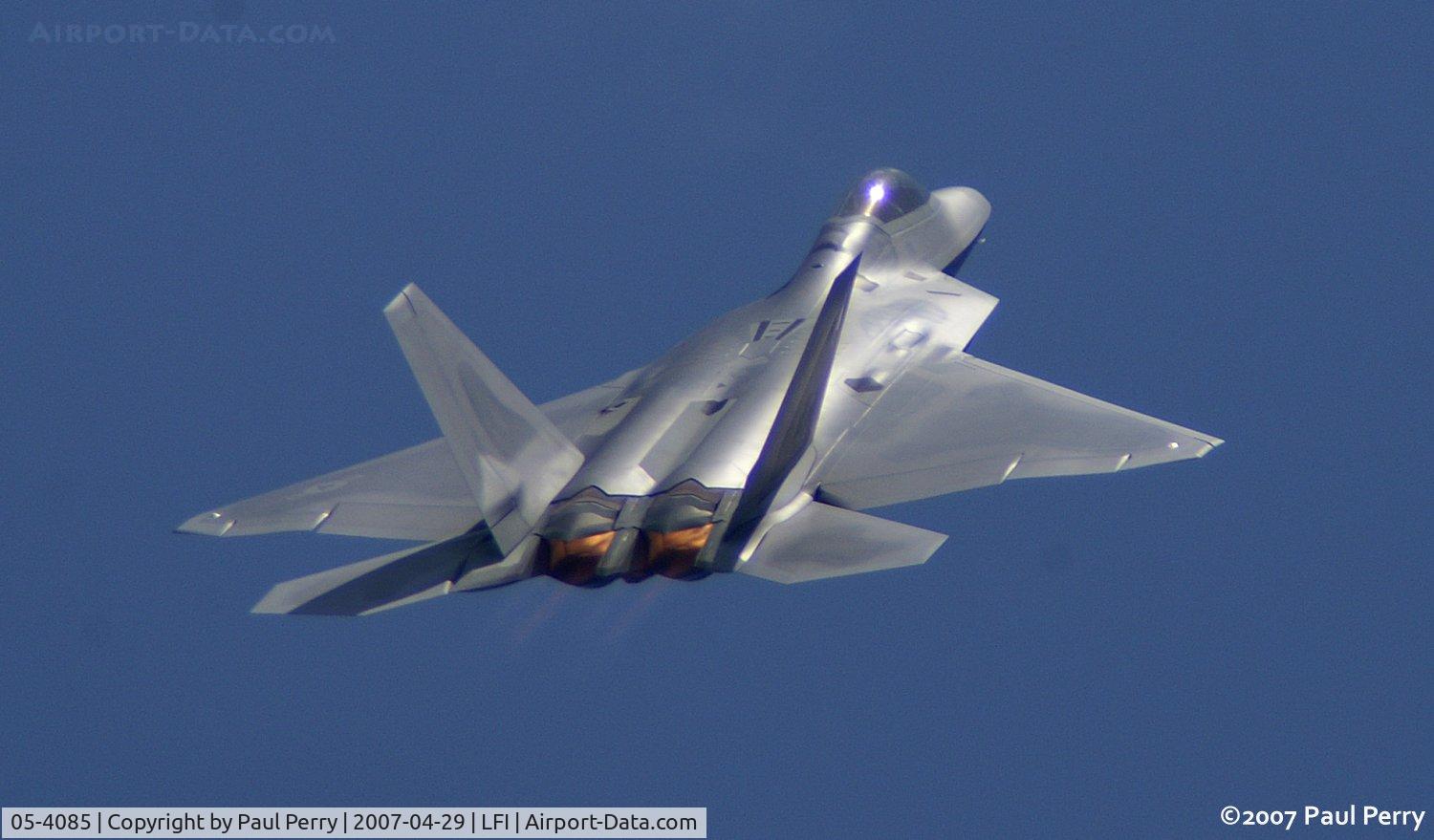 05-4085, 2005 Lockheed Martin F-22A Raptor C/N 4085, Sometimes, she still looks futuristic