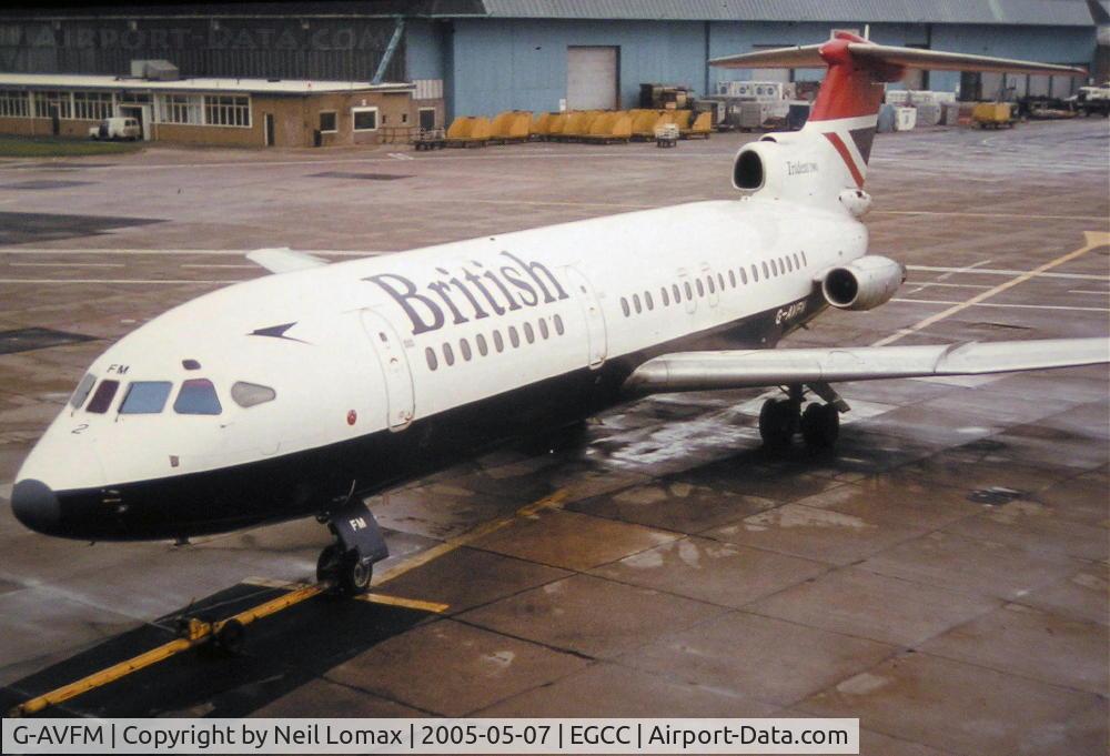 G-AVFM, 1969 Hawker Siddeley HS-121 Trident 2E C/N 2152, On the ramp at Manchester.