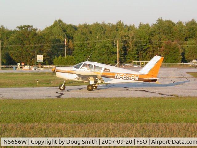 N5656W, 1962 Piper PA-28-160 Cherokee C/N 28-821, Takeoff at FSO