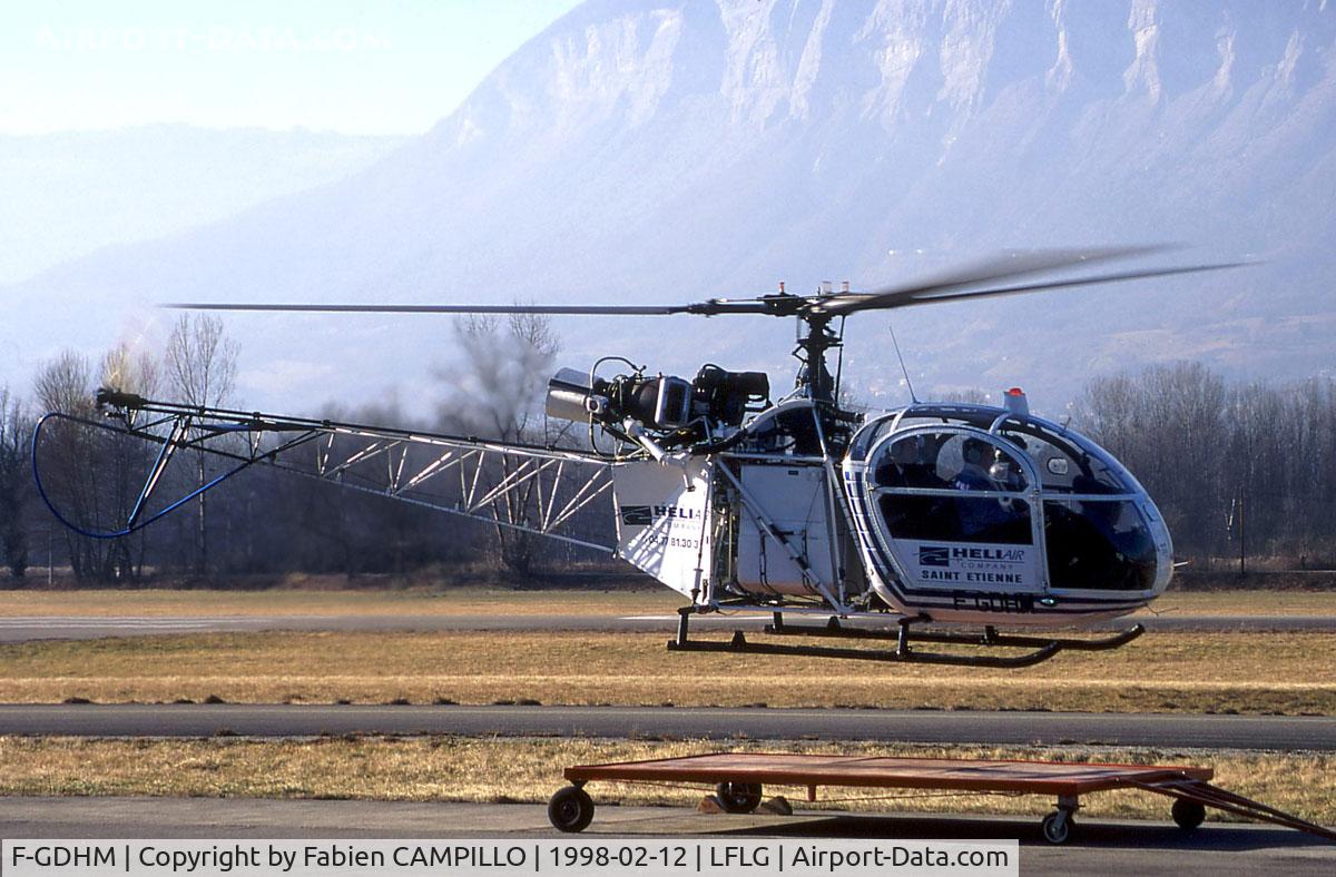 F-GDHM, Aerospatiale SE-313B Alouette II C/N 1545, Grenoble Le Versoud