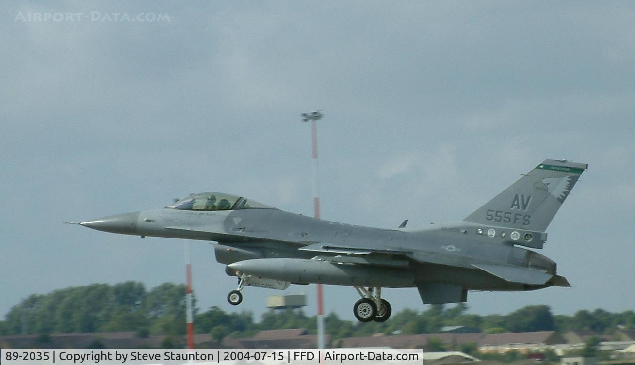 89-2035, 1989 General Dynamics F-16CG C/N 1C-188, Royal International Air Tattoo 2004