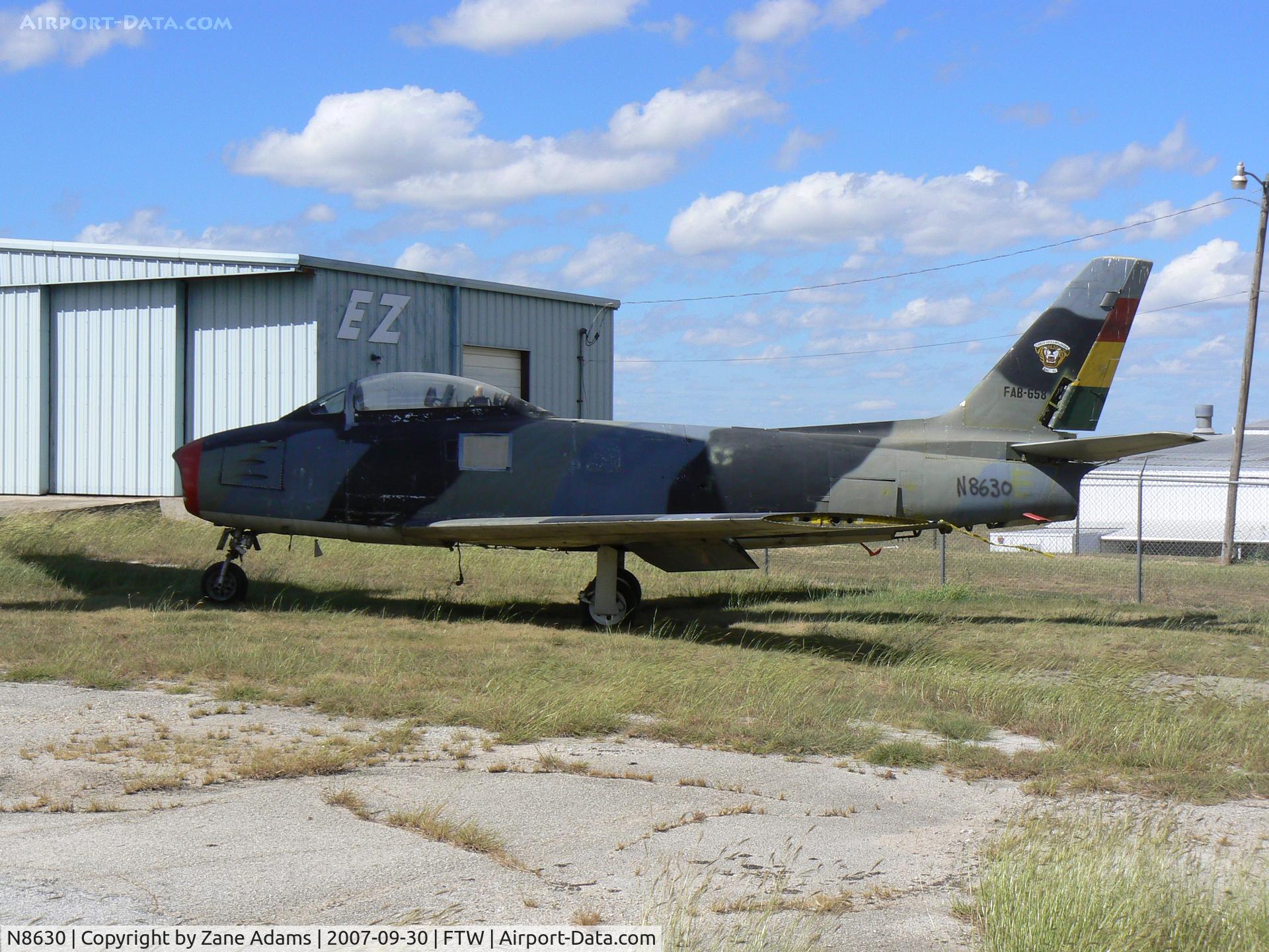 N8630, North American F-86F Sabre C/N 191-385 (52-4689), Former Bolivian F-86...this was one of the last ones in active service with a world air force. Vintage Flying Museum