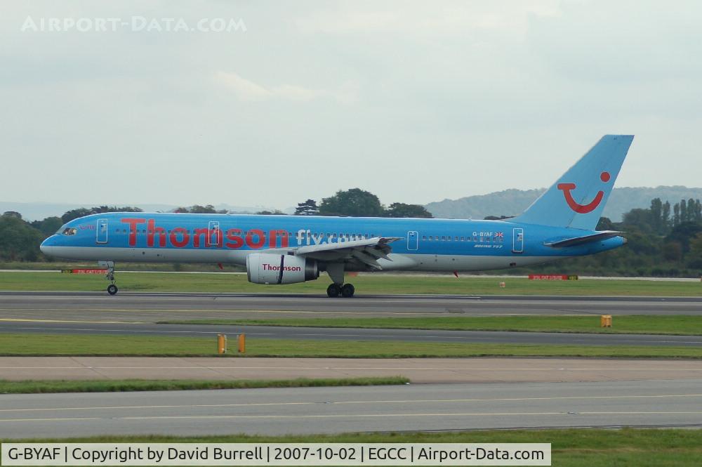 G-BYAF, 1992 Boeing 757-204 C/N 26266, Thomson - Landing