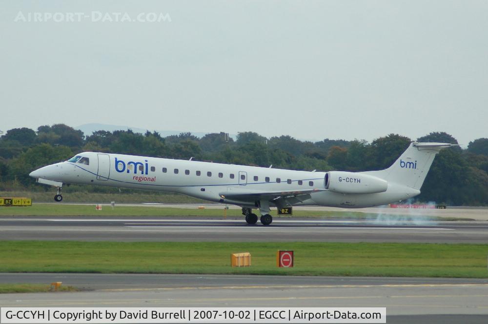 G-CCYH, 1998 Embraer EMB-145EP (ERJ-145EP) C/N 145070, BMI - Landing