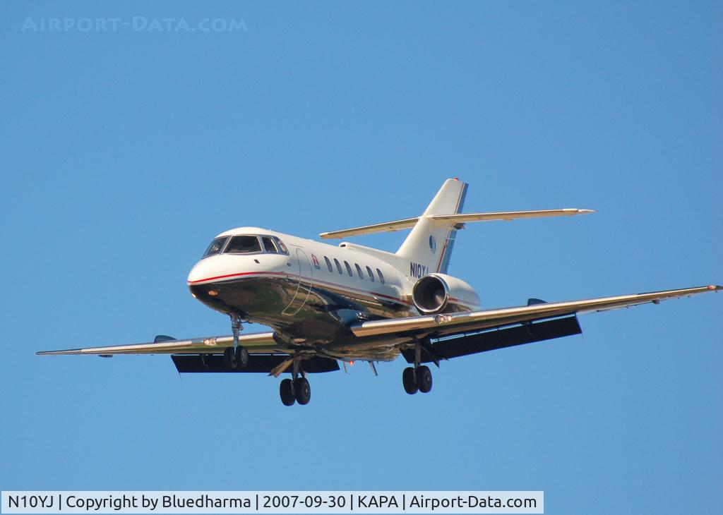 N10YJ, 1987 British Aerospace BAe.125 Series 800A C/N 258099, Approach to 17L