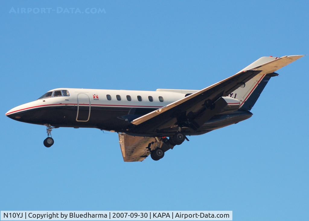 N10YJ, 1987 British Aerospace BAe.125 Series 800A C/N 258099, Approach to 17L