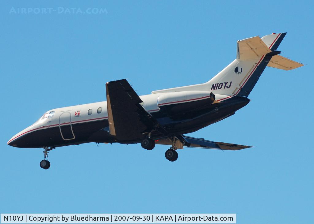 N10YJ, 1987 British Aerospace BAe.125 Series 800A C/N 258099, Approach to 17L